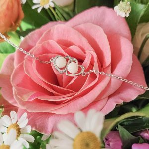 Résiliente bracelet argent au lait maternel