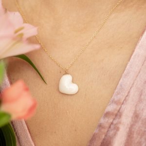 Tendre collier en Gold Filled au lait maternel