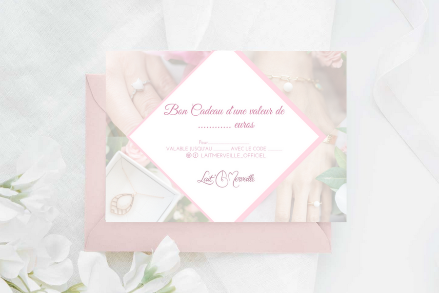 carte cadeau bijou au lait maternel Lait Merveille