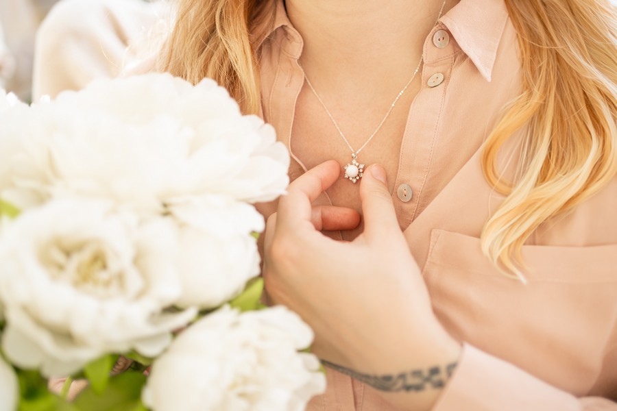 Fantaisisite collier Argent 925 au lait maternel