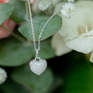 Affectueuse collier argent au lait maternel